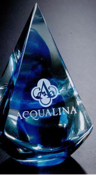 Art-glass Gallery Blue Quatro Pyramid Award
