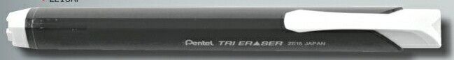Tri Eraser Retractable & Refillable Stick Eraser In Black W/White Accent