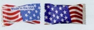 White Buttermint Soft Candy W/ Stock Wrapper (American Flag)