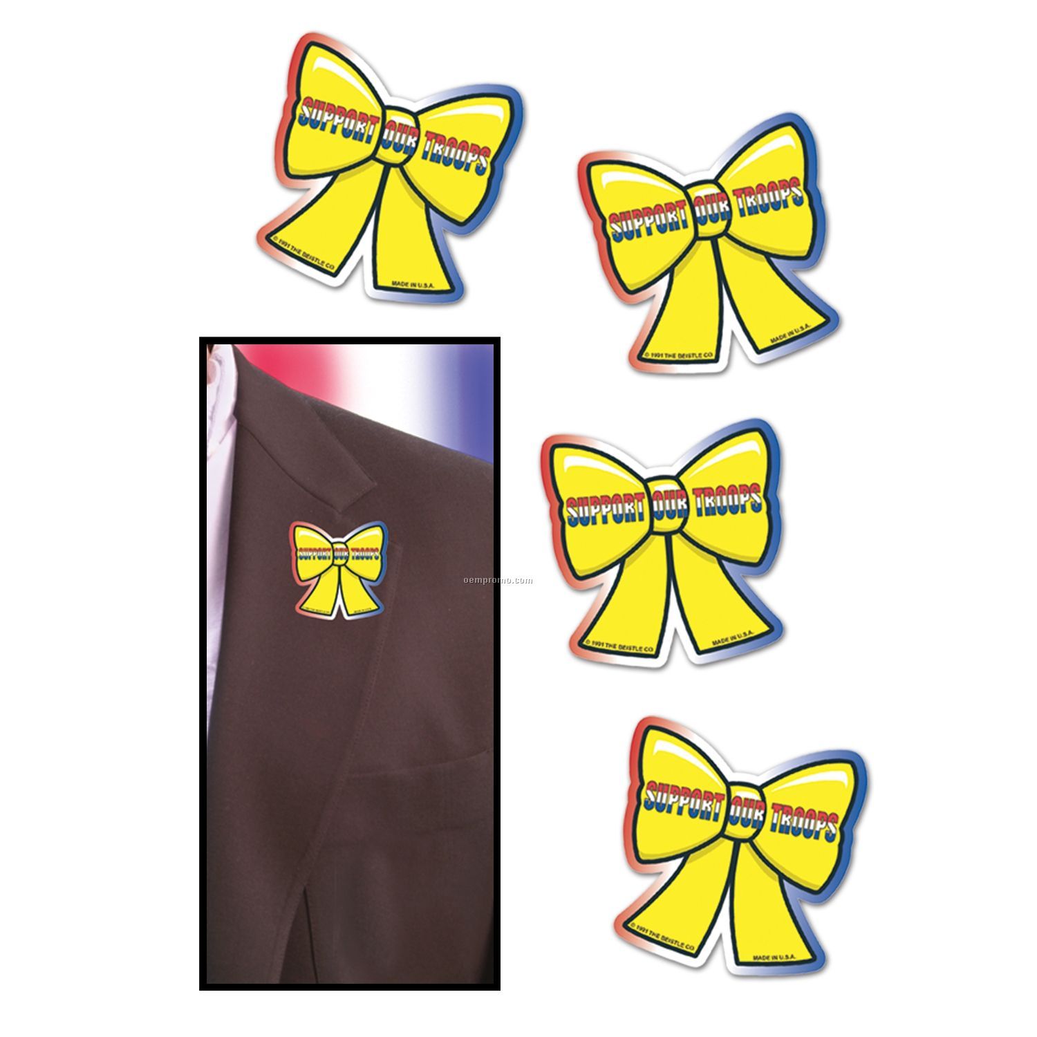 Support Our Troops Boutonniere Bows