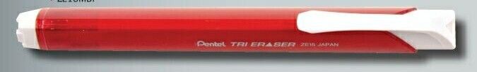 Tri Eraser Retractable & Refillable Stick Eraser In Red W/White Accent