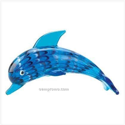 Art Glass Dolphin Figurine