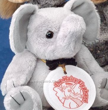 Gb Brite Plush Beanie Stuffed Gray Elephant