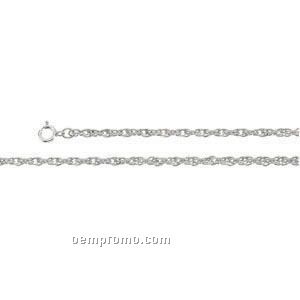Ladies' 7" Sterling Silver 2-1/2mm Rope Chain Bracelet