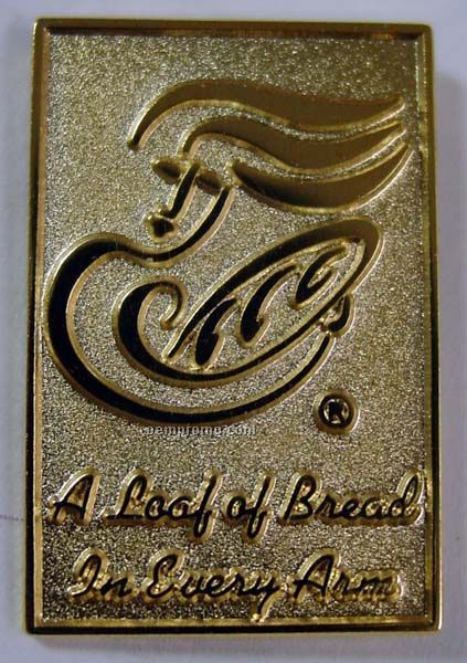 Sandblast Plated Lapel Pin With No Color Fill (1/2
