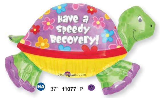 37" Speedy Recovery Turtle Balloon