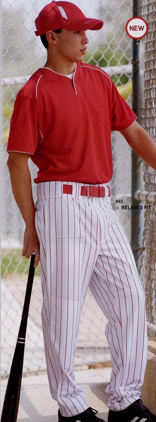 Adult Striped Open Bottom Baseball/ Softball Pants