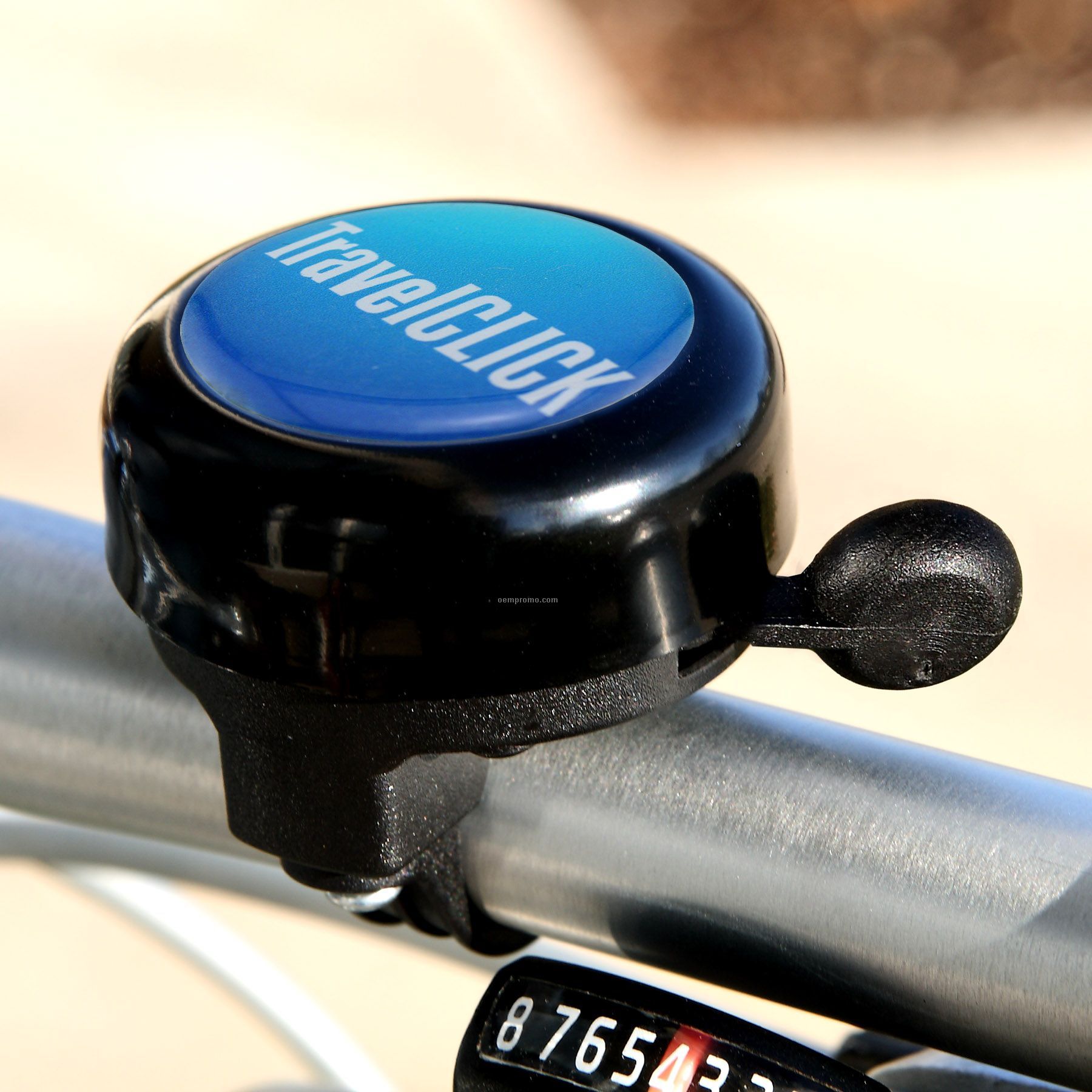 Black Bicycle Bell With Full Color Imprint