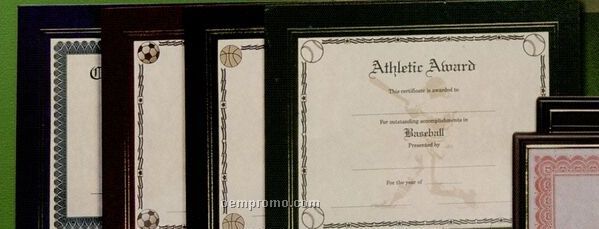 Blank Leatherette Certificate Frame