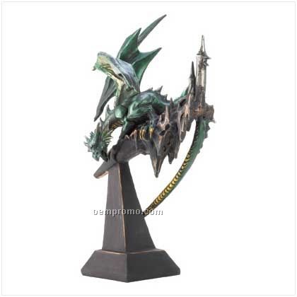 Emerald Dragon Statue