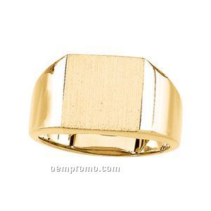 Gents' 14ky 12x12 Signet Ring
