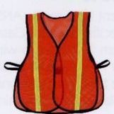Reflective Stripe All Purpose Orange Vest (S-xl One Size Fits Most)