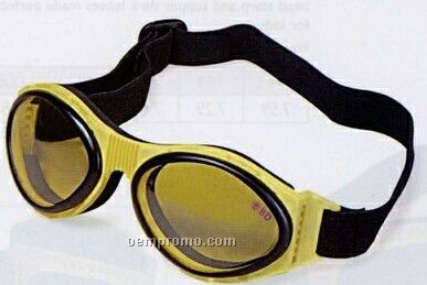 Rubber Frame Goggles W/ Shock Absorbent Guard