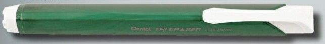 Tri Eraser Retractable & Refillable Stick Eraser In Green W/White Accent