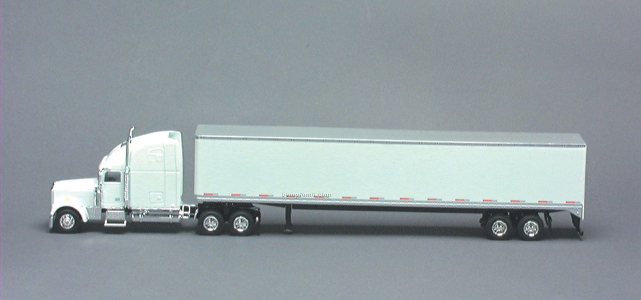 White Freightliner Classic Xl With 53' Trailer And Single Rear Door