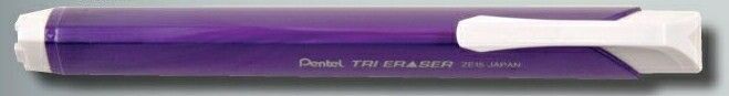 Tri Eraser Retractable & Refillable Stick Eraser In Violet W/White Accent