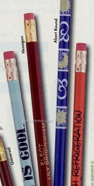 Universal Round High Gloss Pink Pencil W/#2 Lead
