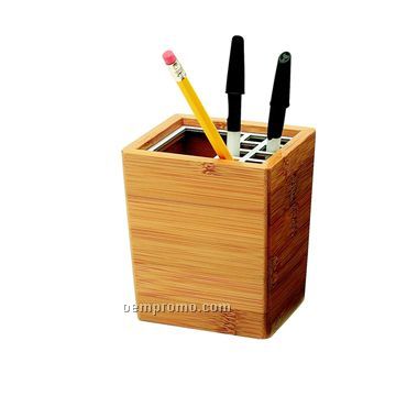 Bamboo Pen & Pencil Cup (Screened)