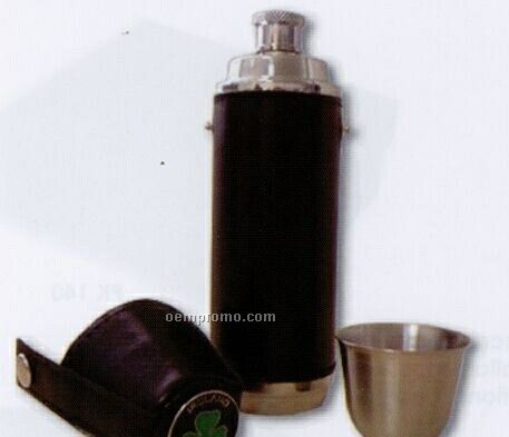 Leather Covered Flask W/ 1