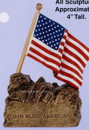 U. S. Flag Novelty Sculpture Award (4")