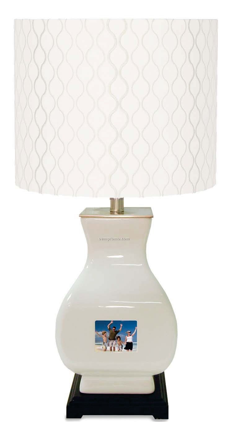White Ceramic Digital Photo Lamp