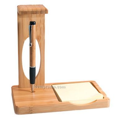 Eco Friendly Bamboo Magnetic Pen And Holder (Screened)