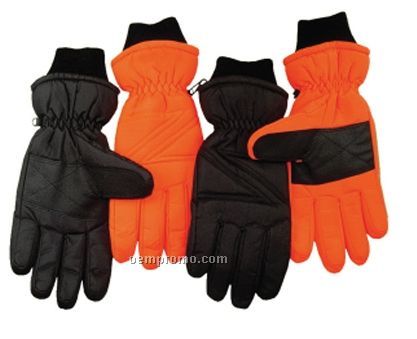 Embroidered Winter Ski Gloves - S/M & M/L