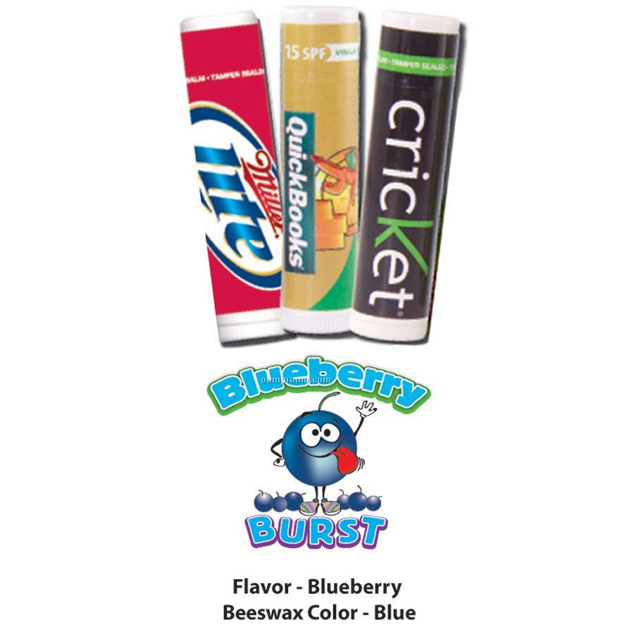 Blueberry Burst Premium Lip Balm In Clear Tube