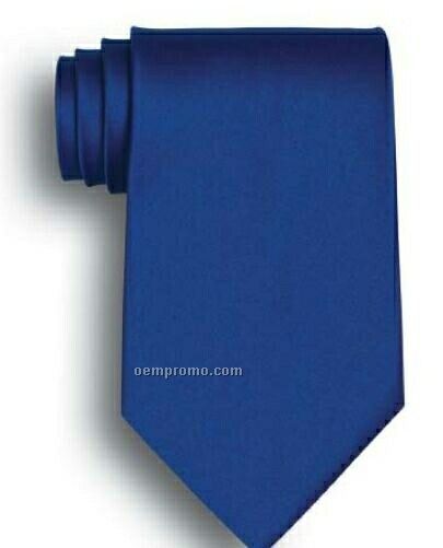 Wolfmark Solid Series Royal Blue Polyester Satin Tie
