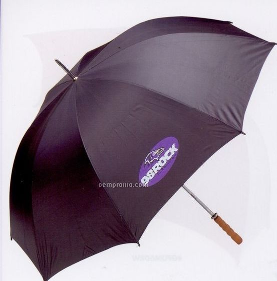 All Weather 60" Solid Black Umbrella