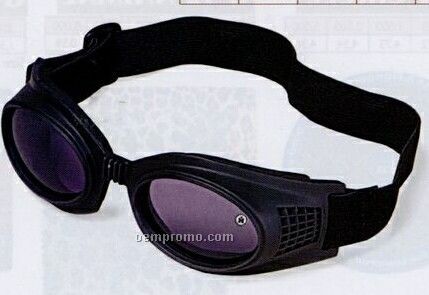 Black Goggles W/ Shock Absorbent Guard & Rubber Frames