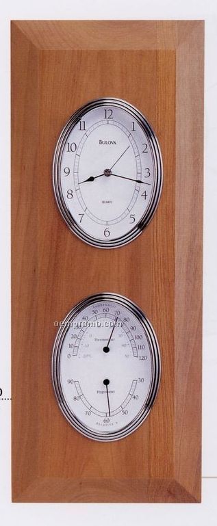 Bulova Portsmouth Clock W/ Solid Wood Case
