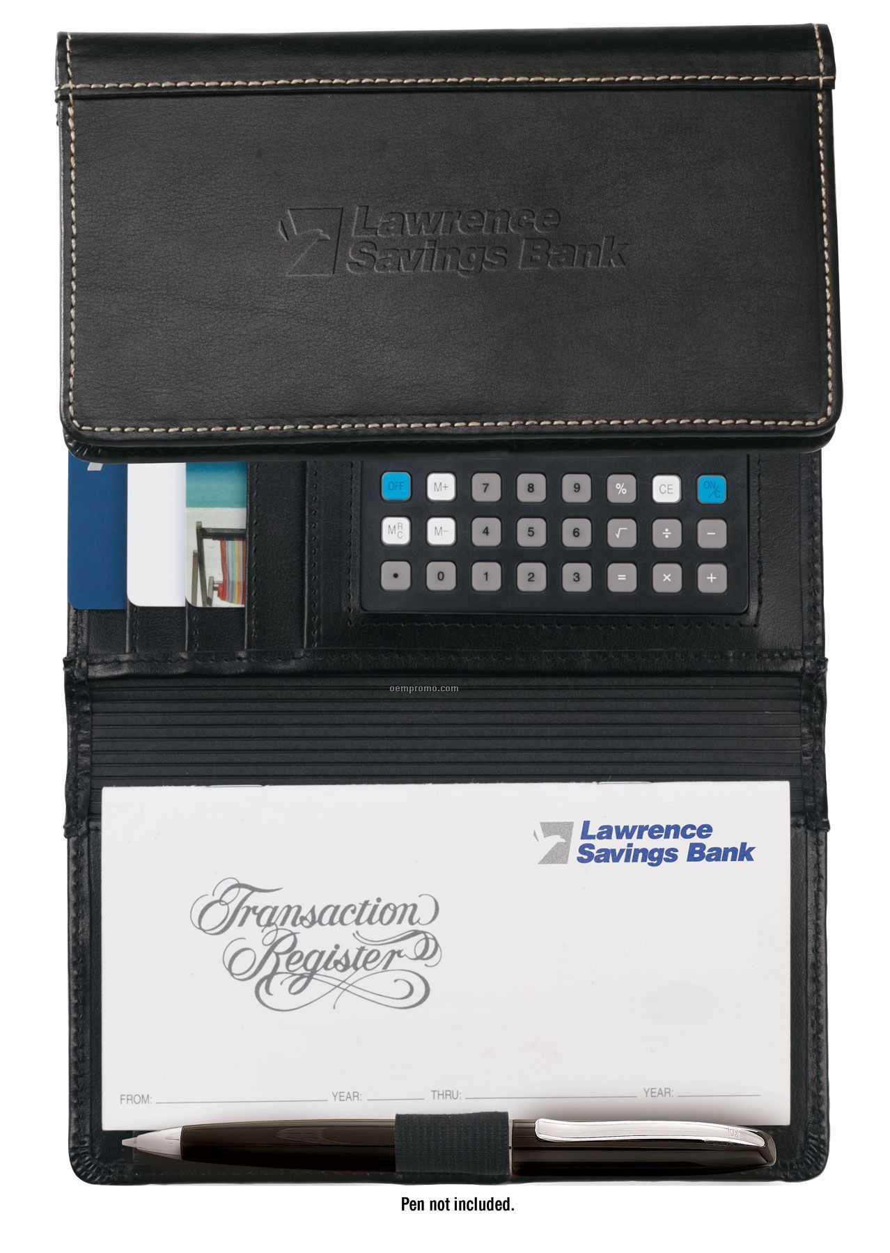 Accent Leather Checkbook Cover W/Calculator