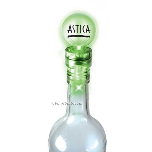 Lighted Bottle Stopper With Green Leds