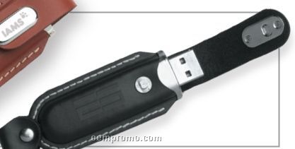 Novara Black Leatherette USB Flash Drive (1 Gb)