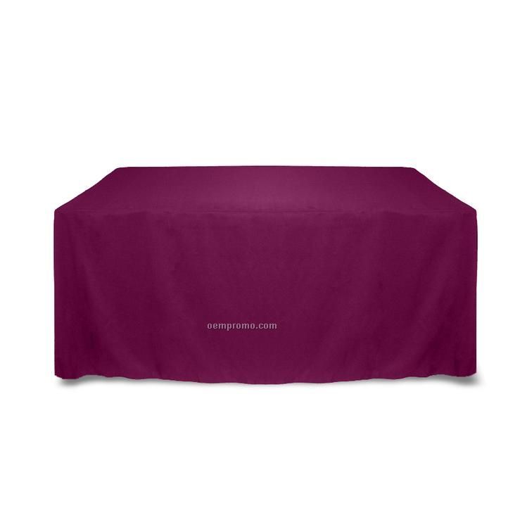 6' Solid Color Poly Poplin Table Throw - Carribean