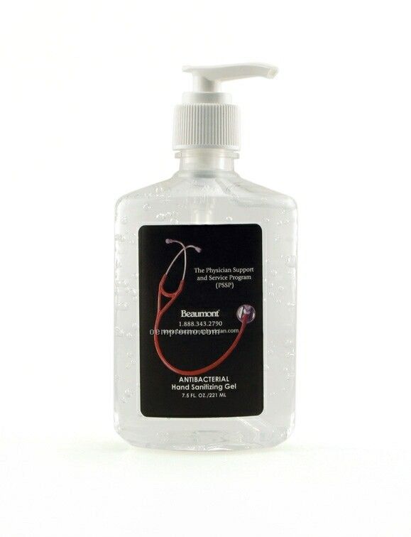 8 Oz. Antibacterial Gel Hand Sanitizer In Contempo Oval Bottle (Alcohol)