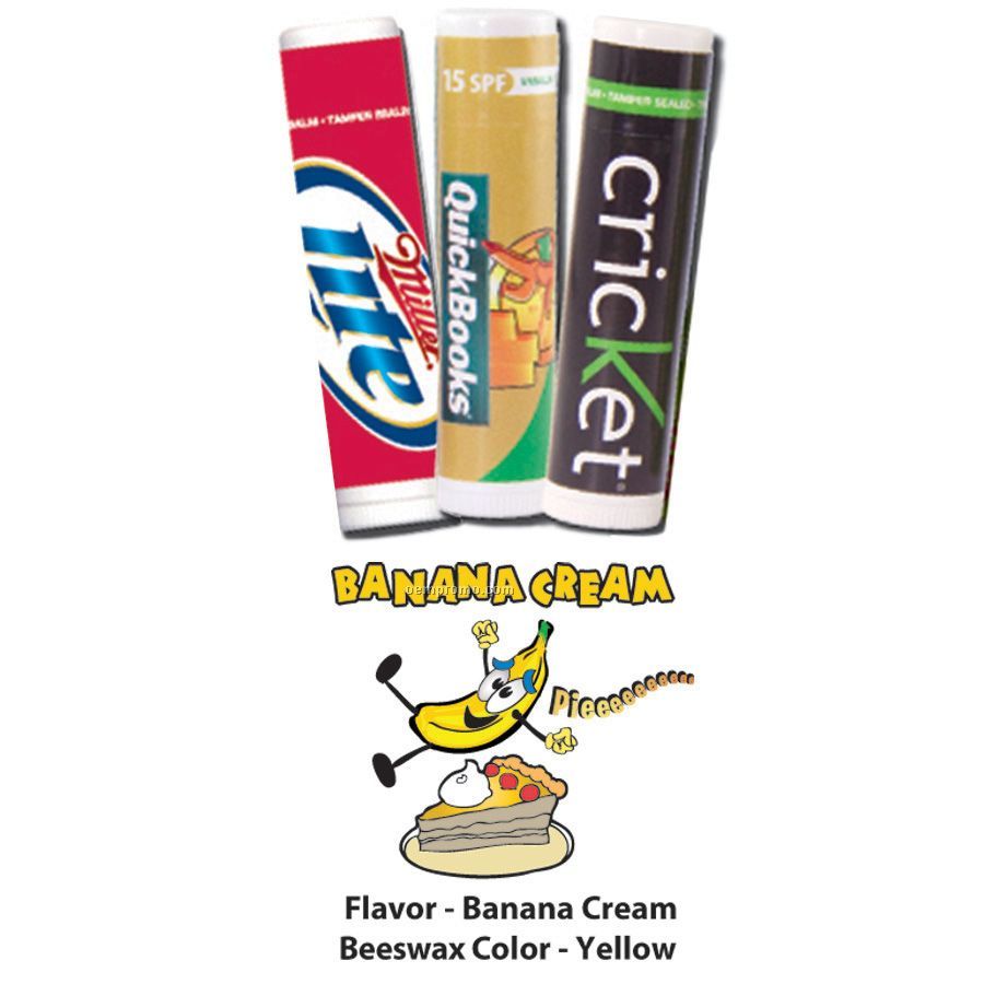Banana Cream Pie Premium Lip Balm In Clear Tube