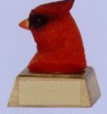 Cardinal Novelty Sculpture Award W/ Gold Base (4