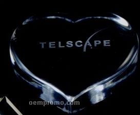 Heart Paperweight (Deep Etched)