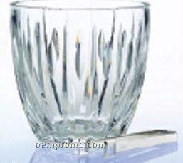 Marquis By Waterford 136281 Crystal Sheridan Ice Bucket W/Tongs