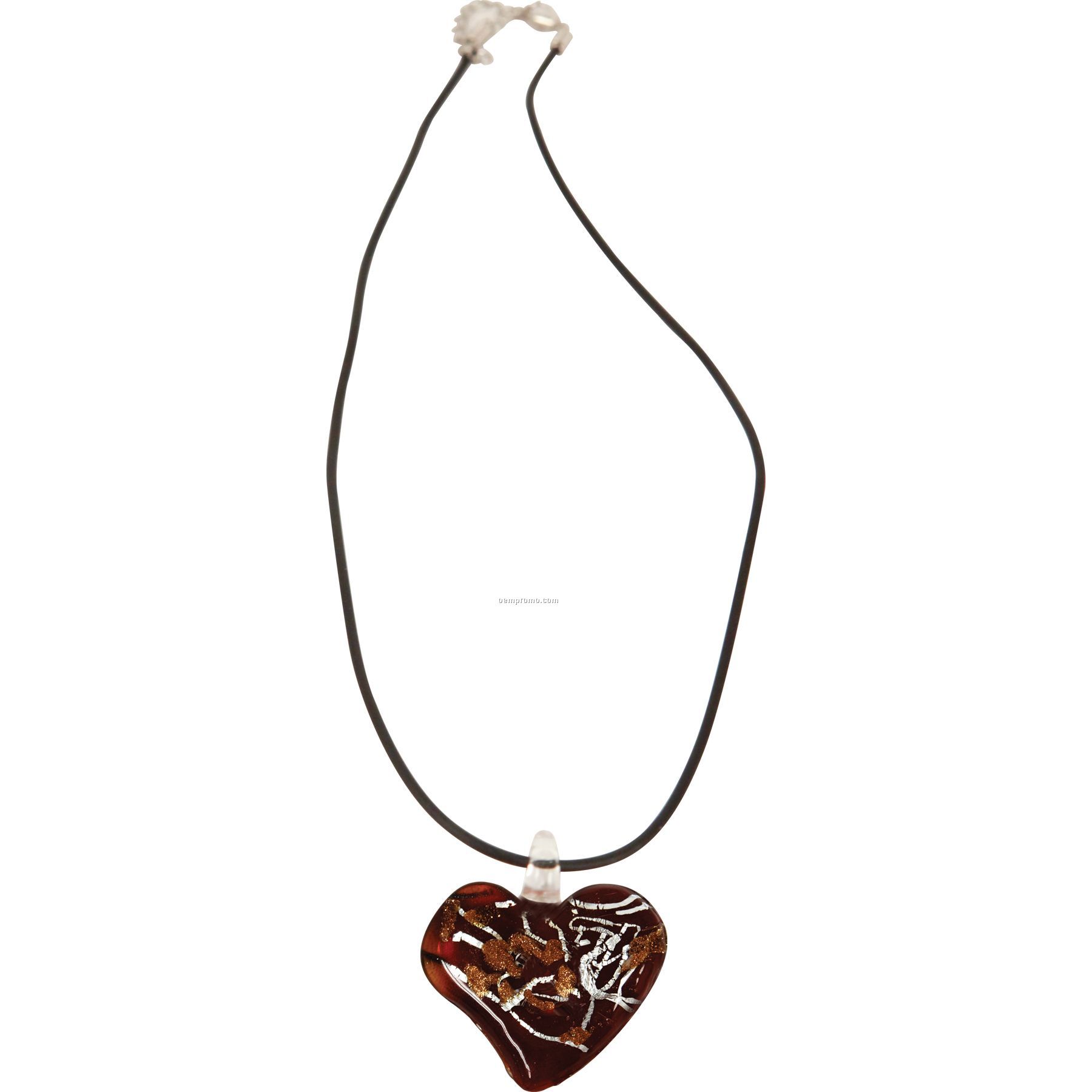 Red Dichro Heart Necklace