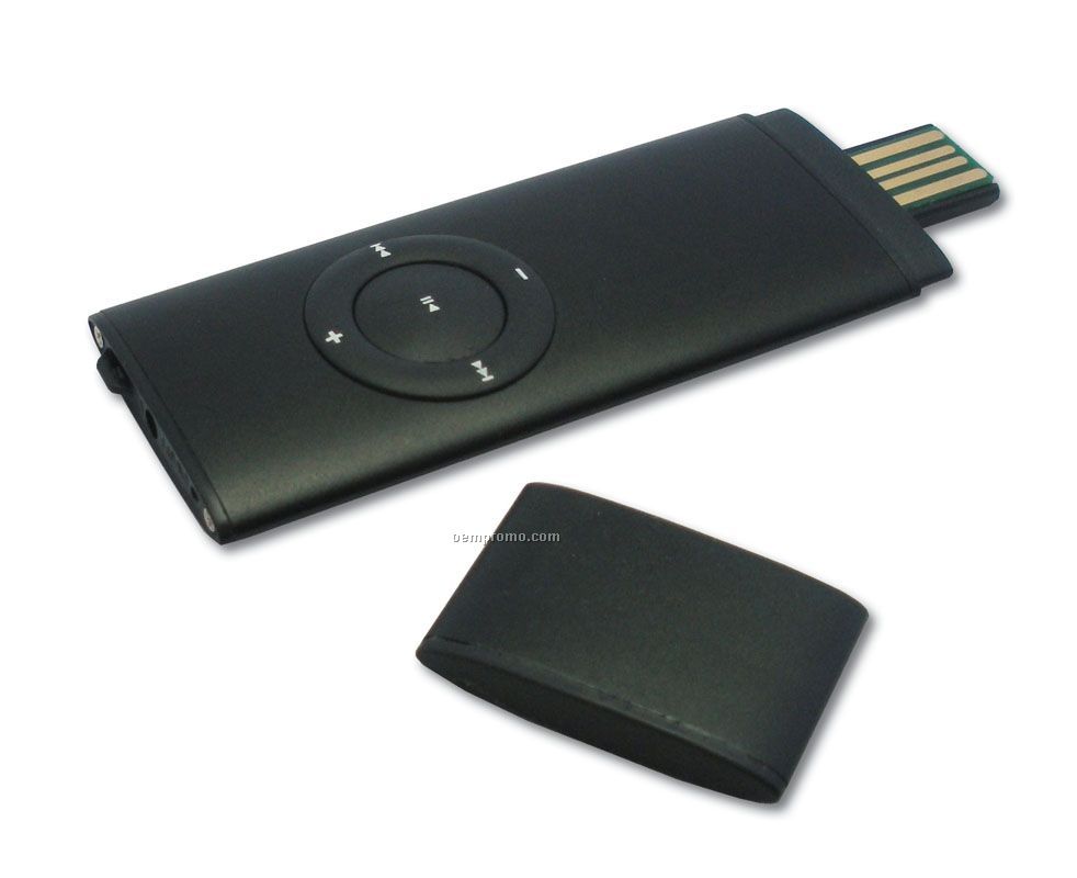 Slim Aluminum Mp3 Player W/ USB Drive (4 Gb)