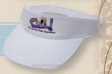The Riverdale Cotton Twill Visor W/ Terry Cloth Lining (Suede Puff)
