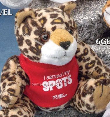 Gb Brite Plush Beanie Stuffed Leopard
