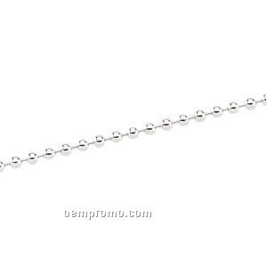 Ladies' 7" Sterling Silver 3m Bead Chain Bracelet