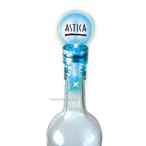 Lighted Bottle Stopper With Blue Leds