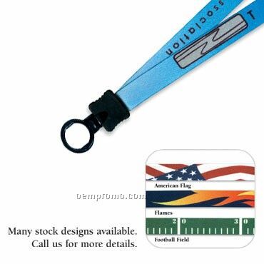 1/2" Color Match Lanyard W/ O Ring - Full Color Imprint