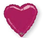 18" Burgundy Red Solid Heart Balloon