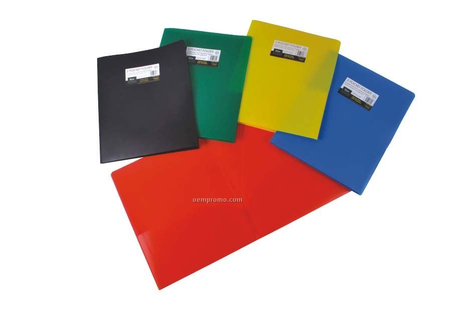Blue 3-metal Prong 2 Pocket Premium Opaque Folder